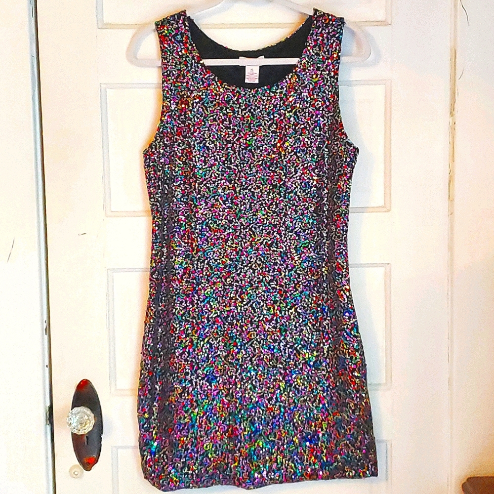 Candie's Sequin Body Con Dress